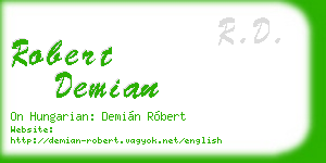 robert demian business card